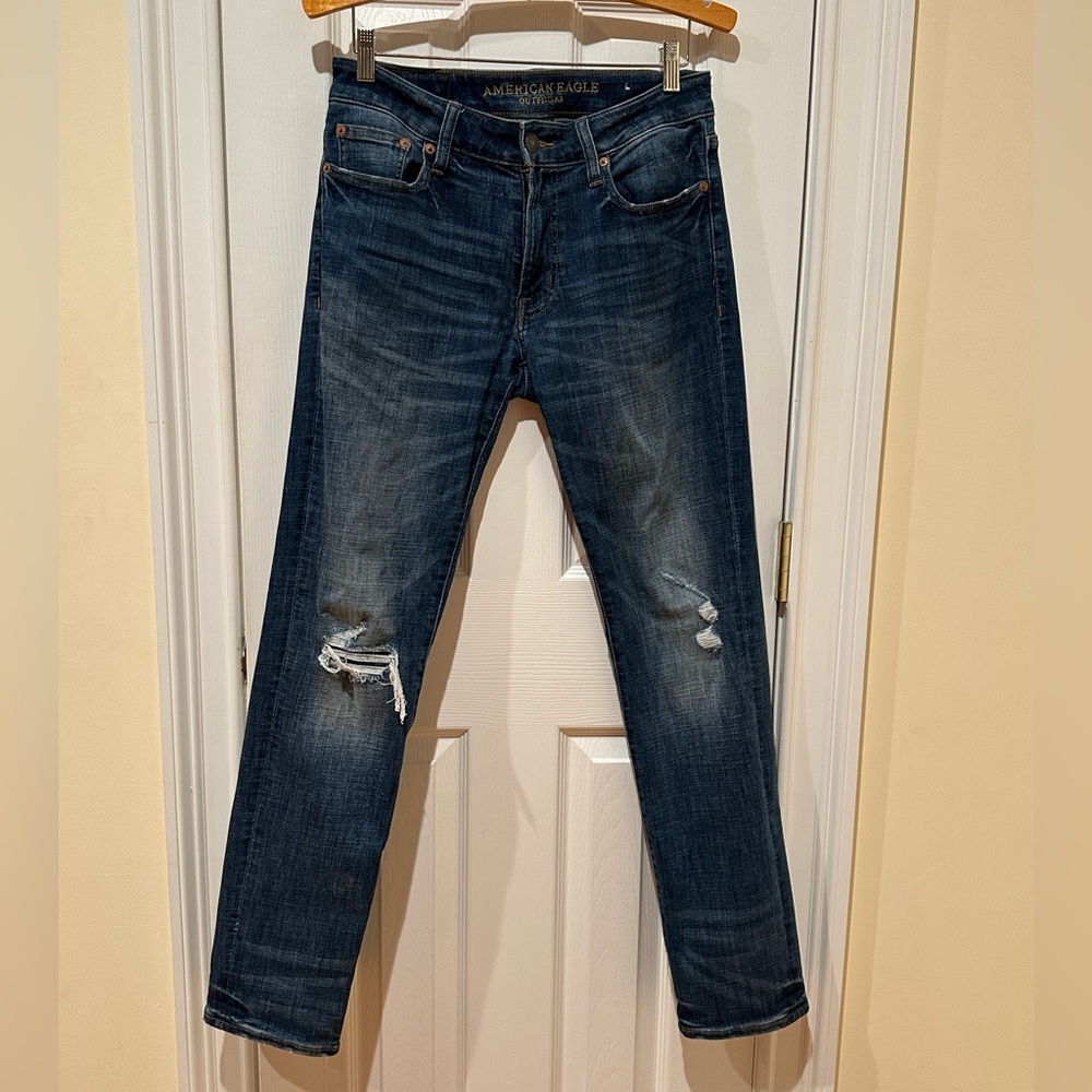 American Eagle Outfitters Men's Distressed Blue Jeans, 30x32